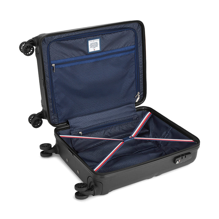 Tommy Hilfiger Alpha Unisex Hard Luggage Set of 2 Black (Mid + Cargo) 