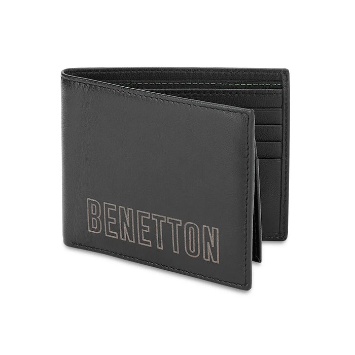 UCB Selik Men's Leather Passcase Wallet Black
