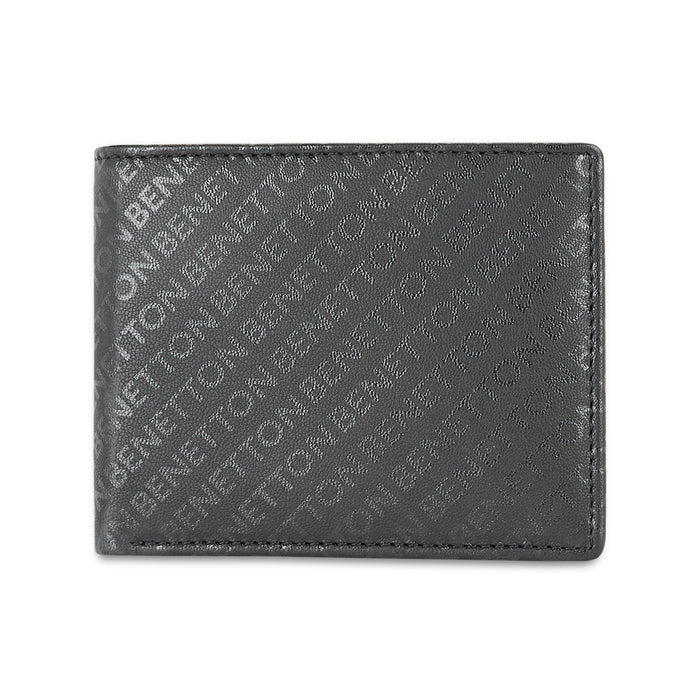 UCB Nolen Men's Leather Global Coin Wallet Black