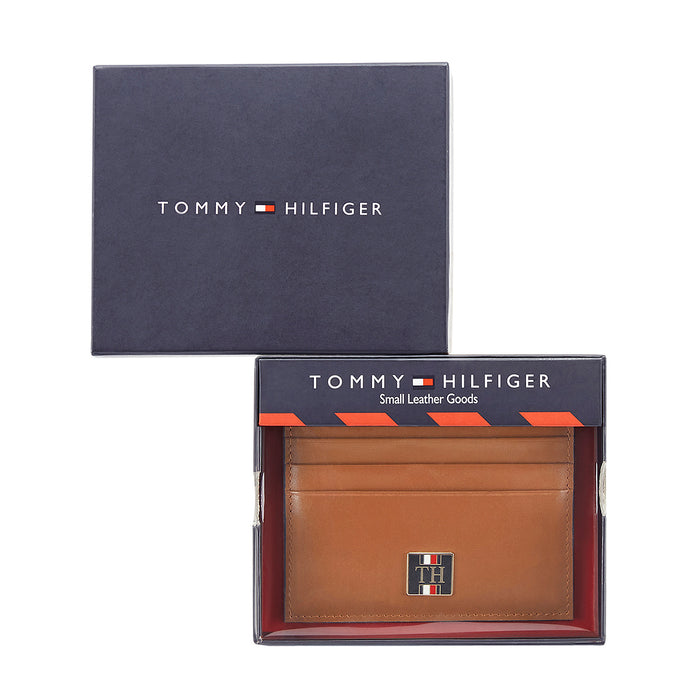 Tommy Hilfiger Calogero Men's Leather Card Holder Tan