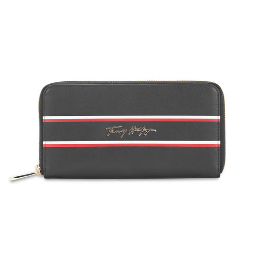 Tommy Hilfiger Greta Womens Leather Zip Around Wallet black