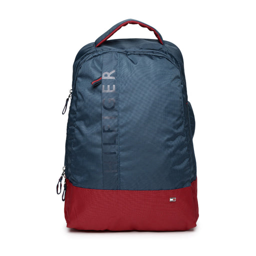 Tommy Hilfiger Basil Unisex Polyester Laptop Backpack with 15 Inch Laptop Compartment Navy