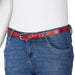 Tommy Hilfiger Nellie Mens Leather Belt Red Small Size