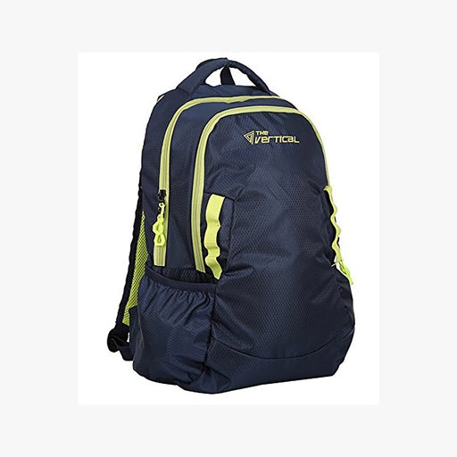 The Vertical Florite Unisex Polyester 14 Inch Laptop Backpack Navy