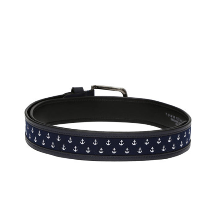 Tommy Hilfiger Velsen Leather Belt Blue X-Large Size