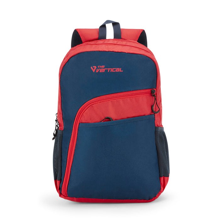 The Vertical Slant Laptop Backpack Red 14 Inch