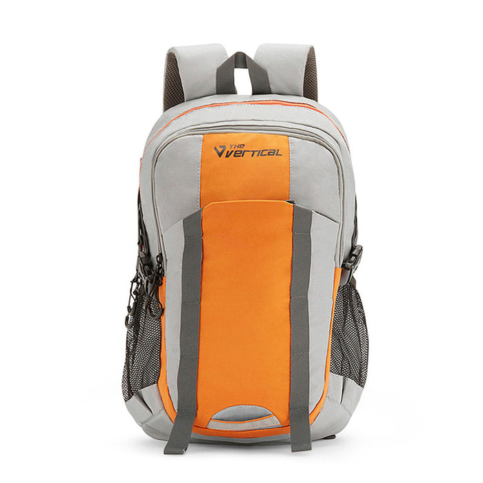The Vertical Voyage Unisex Slim Polyester Water Resistant Backpack Gray
