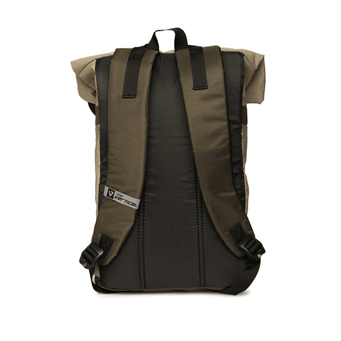 The Vertical Snapsack Unisex Polyester Backpack Beige