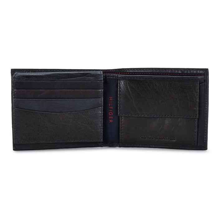 Tommy Hilfiger Waimanu Mens Leather Multicard Coin Wallet Navy
