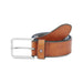 Tommy Hilfiger Cadillac Leather + Cotton Twill Belt Brown X-Large Size