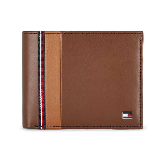 Tommy Hilfiger North Mens Leather Global Coin Wallet Tan