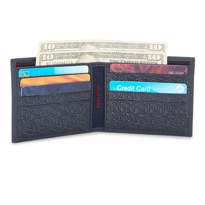 Tommy Hilfiger Maximo Passcase Wallet Black/Tan (11.5X2X9.5)Cm