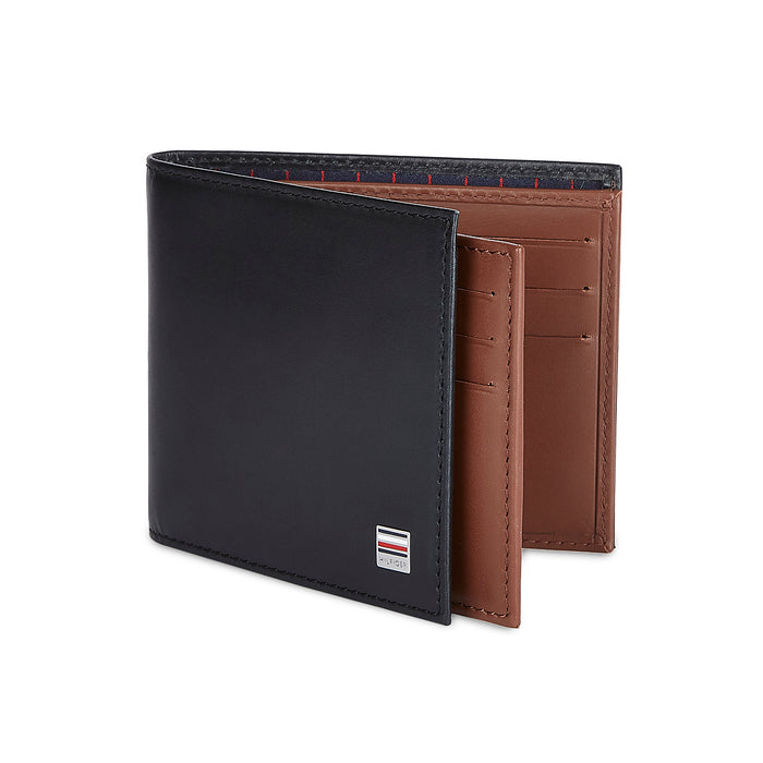 Tommy Hilfiger Maximo Passcase Wallet Black/Tan (11.5X2X9.5)Cm