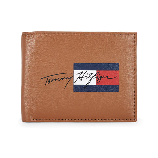 Tommy Hilfiger Spirit Mens Leather Global Coin Wallet Tan
