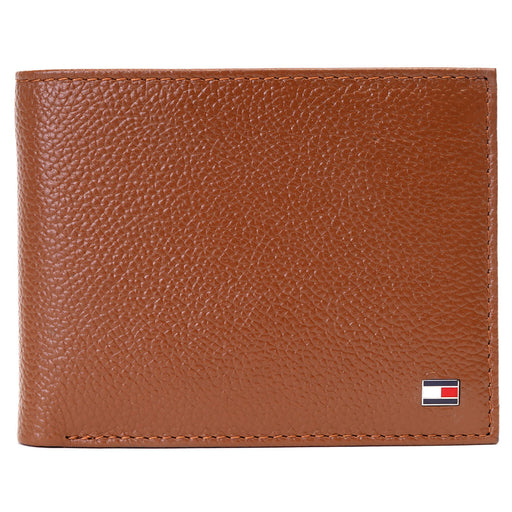 Tommy Hilfiger Chase Menbs Leather Passcase Wallet Tan
