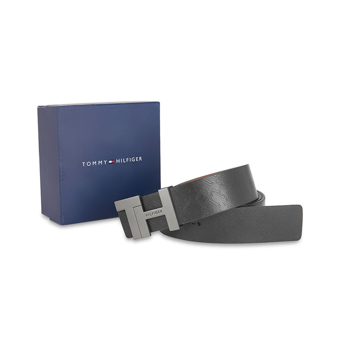 Tommy Hilfiger Helle Leather Reversible Belt Black/Tan Small Size