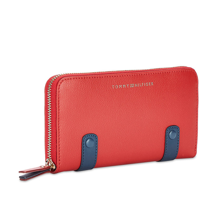 Tommy Hilfiger Omaha Womens Genuine Leather Wallet Red