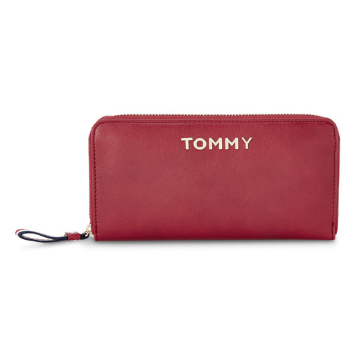 Tommy Hilfiger Classic Waco Womenbs Leather Wallet Burgundy