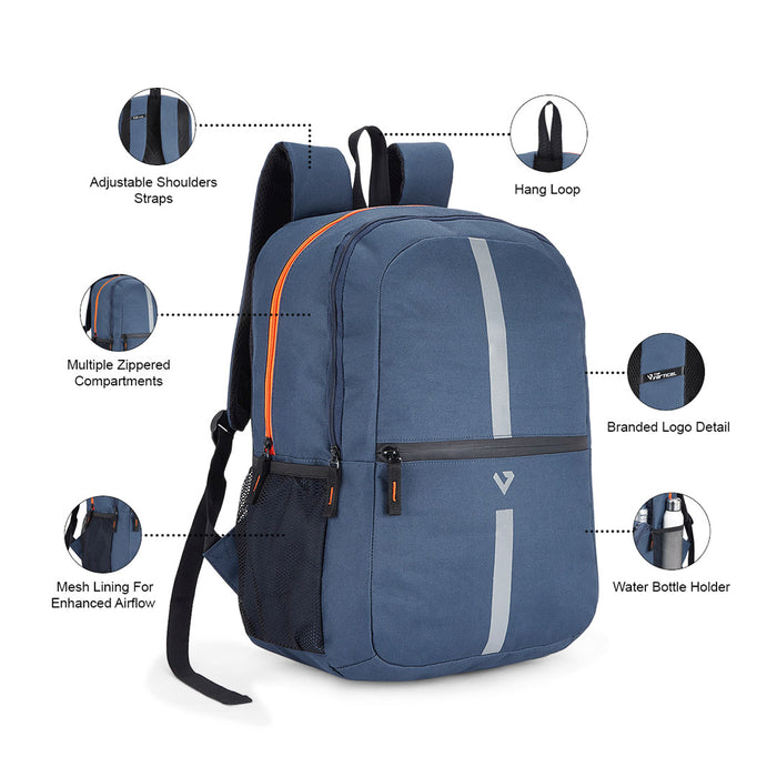 The Vertical Griffin Unisex Polyester 14 Inch Laptop Backpack blue
