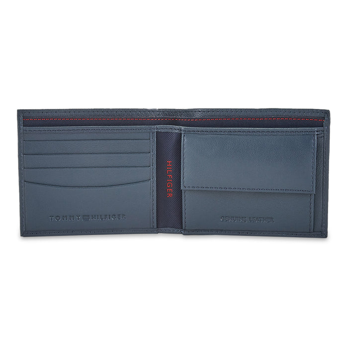 Tommy Hilfiger Combo Gift set - Leather Global Coin Wallet + Card Holder + Key Fob Navy Color