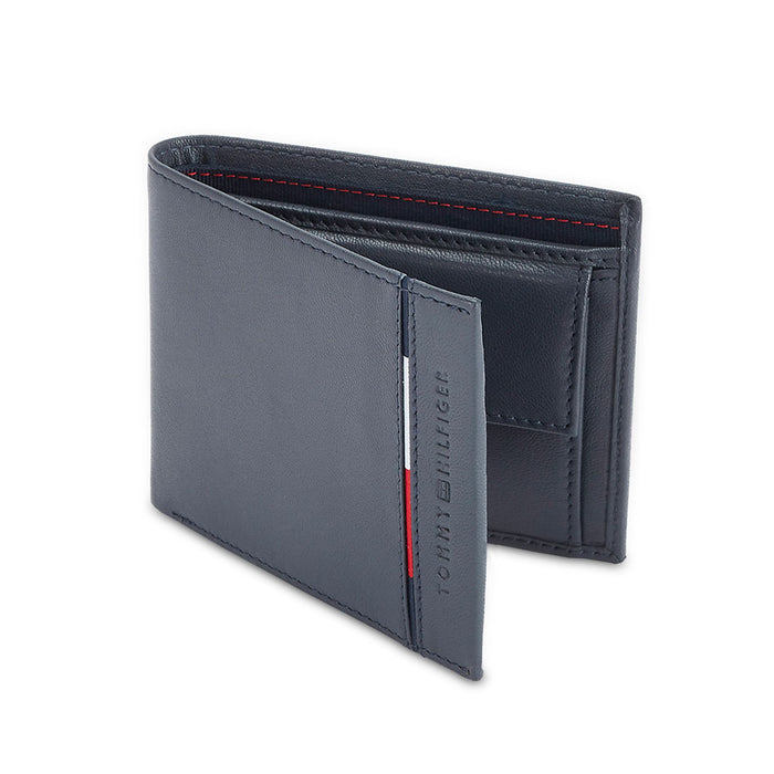 Tommy Hilfiger Ramiro Mens Leather Global Coin Wallet Navy