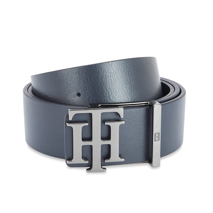 Tommy Hilfiger Saturn Mens Leather Reversible Belt Navy/Navy Small Size