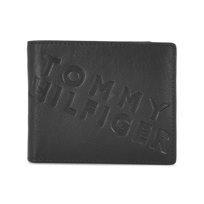 Tommy Hilfiger Oliver Mens Leather Global Coin Wallet Navy