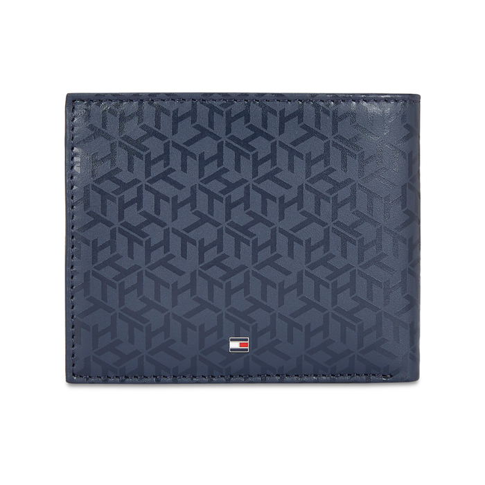 Tommy Hilfiger Thomas Mens Leather Global Coin Wallet Navy