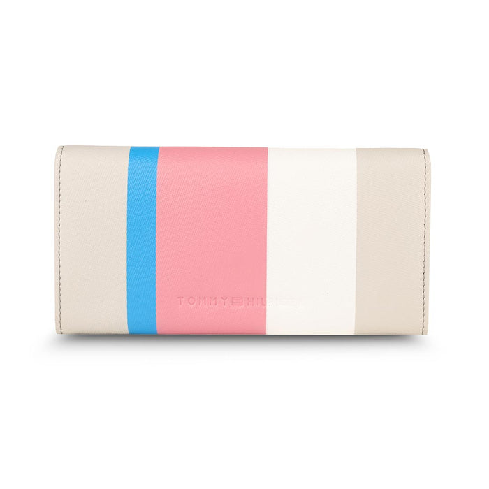 Tommy Hilfiger Avery Womens Printed Leather Wallet White