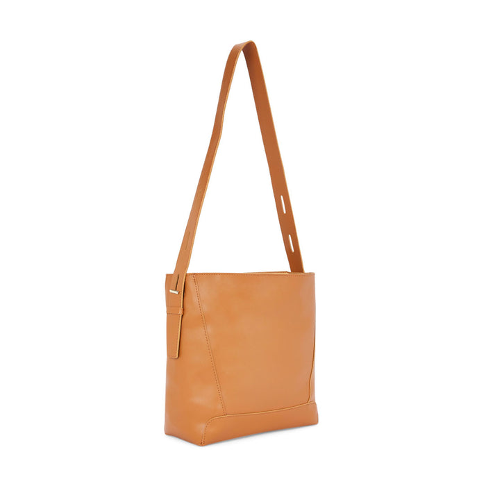 Sugarush Khloe Womenbs Vegan Leather Tote Bag With Detachable Strap Brown