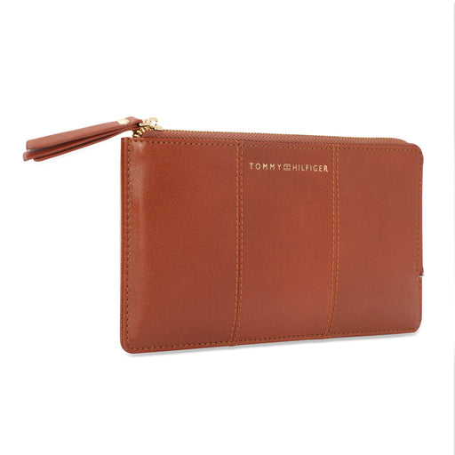 Tommy Hilfiger Milania Womens Leather Zip Around Wallet Tan