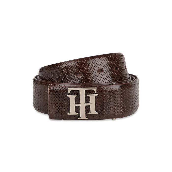 Tommy Hilfiger Yangy Pro Mens Leather Non Reversible Belt brown