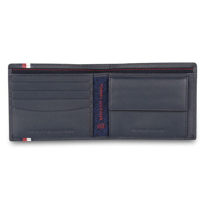 Tommy Hilfiger Angus Embossed Menbs Global Coin Wallet Navy