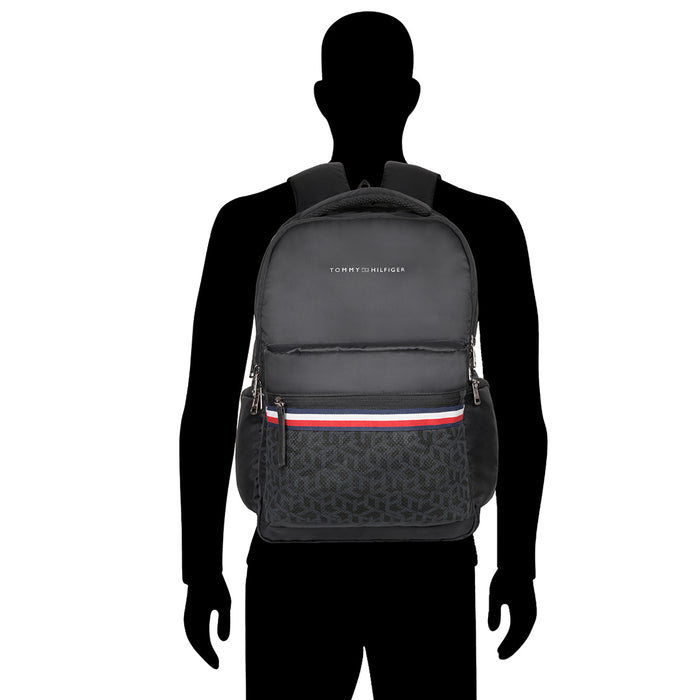 Tommy Hilfiger Deon Unisex Polyester 14 Inch Laptop Backpack Black