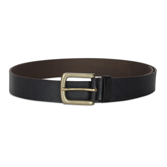 The Vertical Rue Mens Leather Belt Navy