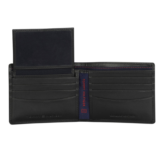 Tommy Hilfiger Silvette Mens Leather Passcase Wallet Black