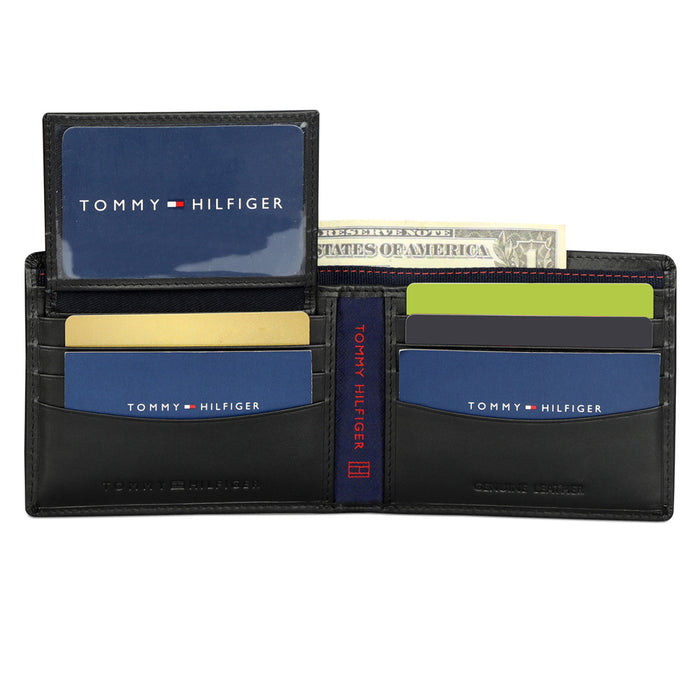 Tommy Hilfiger Stallion Men Leather Passcase Wallet black