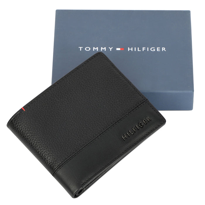 Tommy Hilfiger Aurelio Mens Leather Global Coin Wallet Black